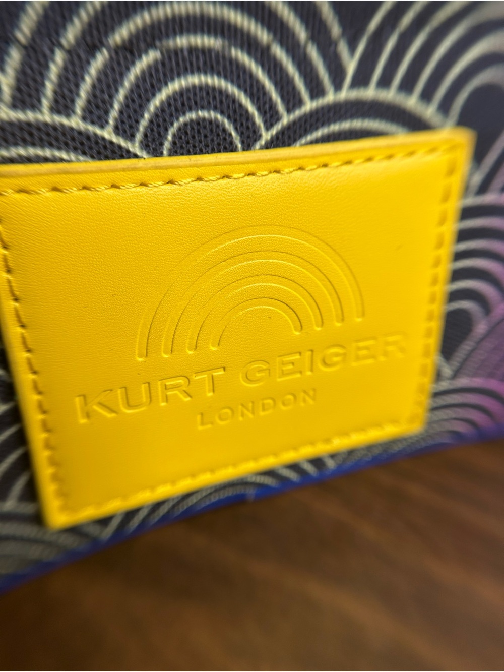Kurt Geiger NWOT Southbank Multicolor Scallop Wave Canvas Camera Crossbody Bag - Picture 5 of 15